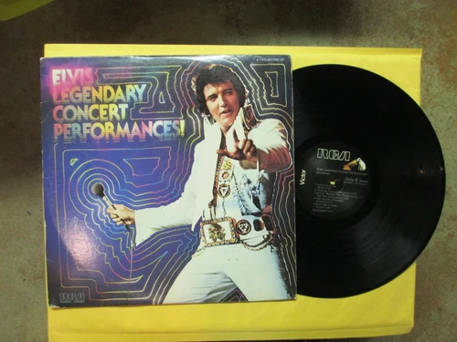 ELVIS PRESLEY "ELVIS LEGENDARY CONCERT PERFORMANCES" RCA-244047 2-LP'S BOTH VG++