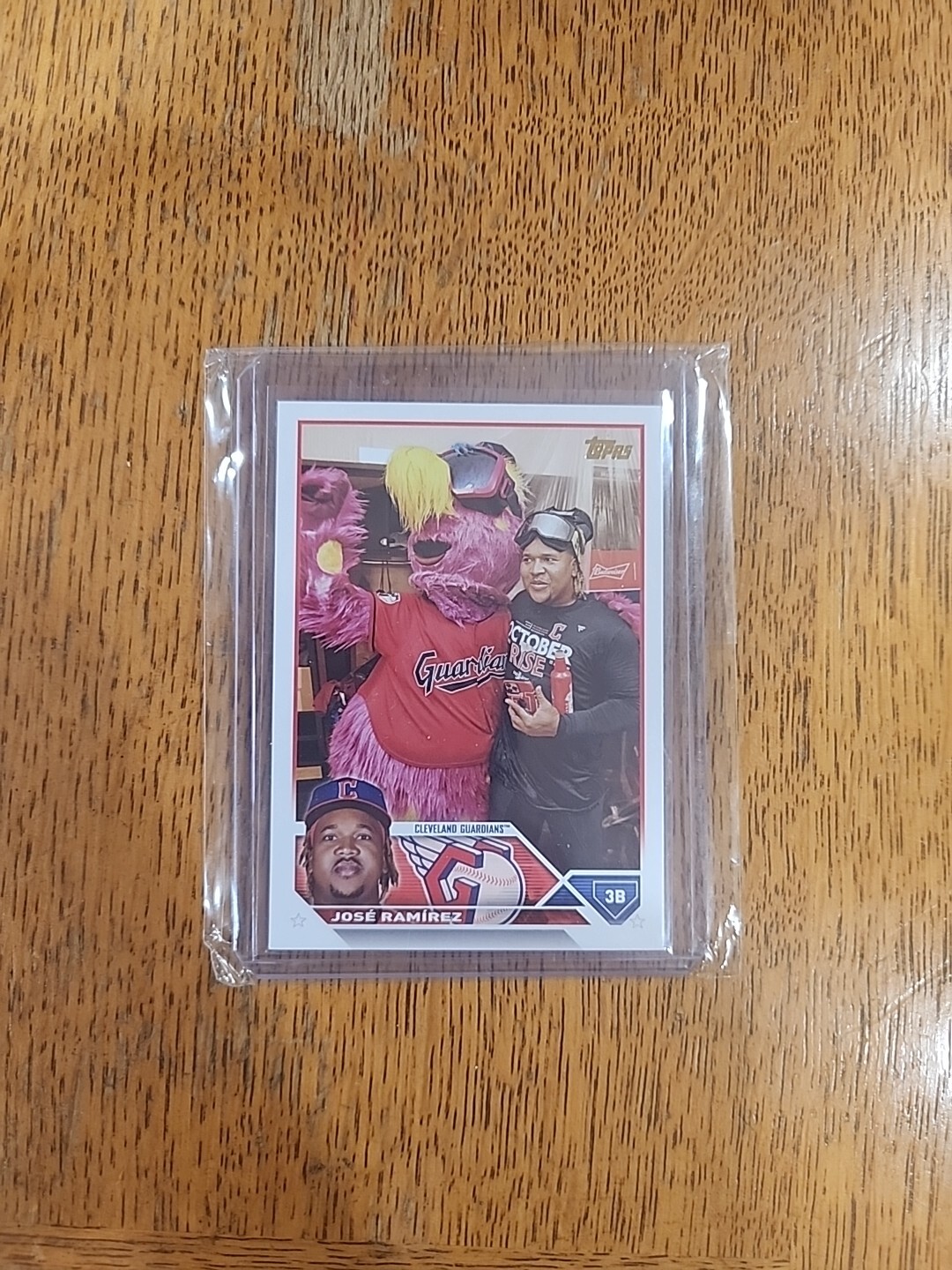 JOSE RAMIREZ - GOLDEN MIRROR SSP - 2023 TOPPS SERIES 1 #256 Guardians