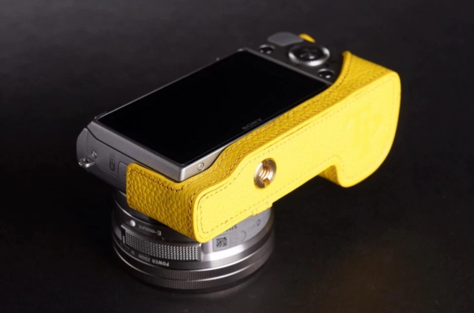 Ручной работы из натуральной натуральной кожи половина камеры чехол сумка для Sony A5100 A5000 - Изображение 4 из 4