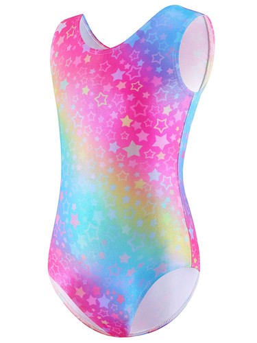 Girls Rompers Training Bodysuit Stage Leotard With Hair Band 2 Pieces Outfit - Picture 24 of 47