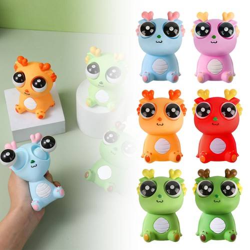 Cartoon Dragon Popping Out Eyes Squeeze Fidget Toys Stress Relief Sensory Toy FP - Picture 6 of 19