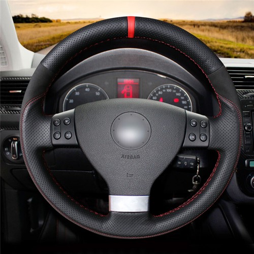 Durable Car Steering Wheel Cover for Volkswagen Golf 5 Mk5 Jetta 5 Mk5 Tiguan - Picture 2 of 8