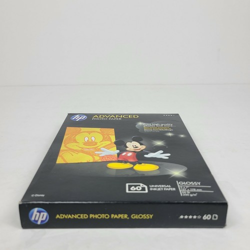 HP Advanced 5”x7” Glossy Inkjet Photo Paper, 66 lb, 60  Sheets, NEW SEALED Box - Picture 7 of 11