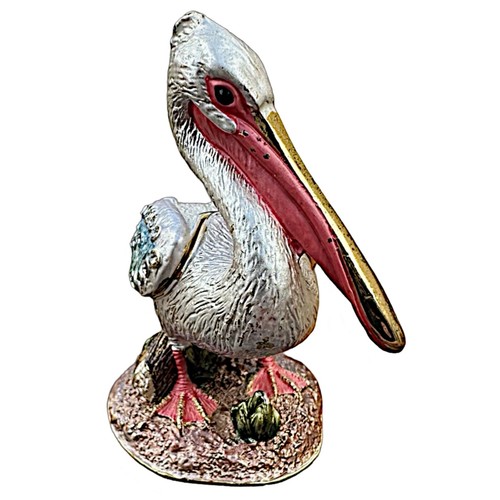 Bejeweled alloy enamel pelican trinket box 2.5”x 2.5” - Picture 3 of 10