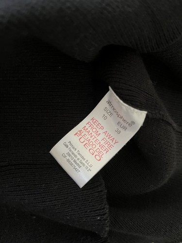 ATMOSPHERE Black Cap Sleeve Knit Top Size 10 Y2K Vintage See Description - Picture 8 of 10