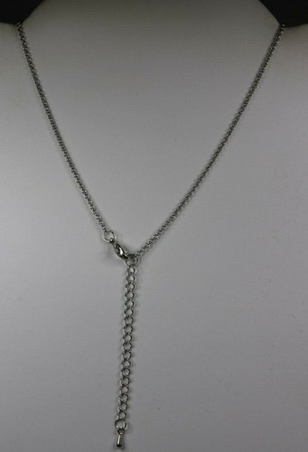 Collana cuore cristallo viola con strass - Foto 3 di 5
