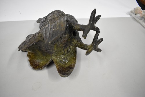 Vintage Bronze / Messing Hahn Antik Patina Stil Bauernhaus Volkskunst Skulptur - Bild 4 von 4