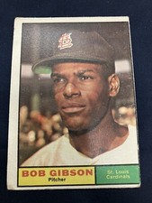 1961 Topps #211 Bob Gibson Cardinals HOF LOW GRADE 24878