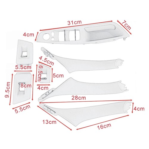 For BMW F10 F18 Car Inner Window Lift Switch Armrest Panel Door Handle Trim LHD - Foto 3 di 3