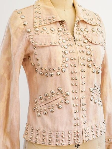 RONCELLI VINTAGE 1970s Crop STUDDED JACKET Origina
