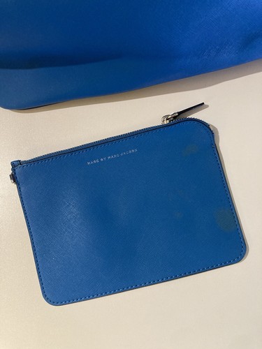 Marc By Marc Jacobs Metropolitote Blue Saffiano Leather Shopper Bag/ Tote Pouch - Picture 5 of 24