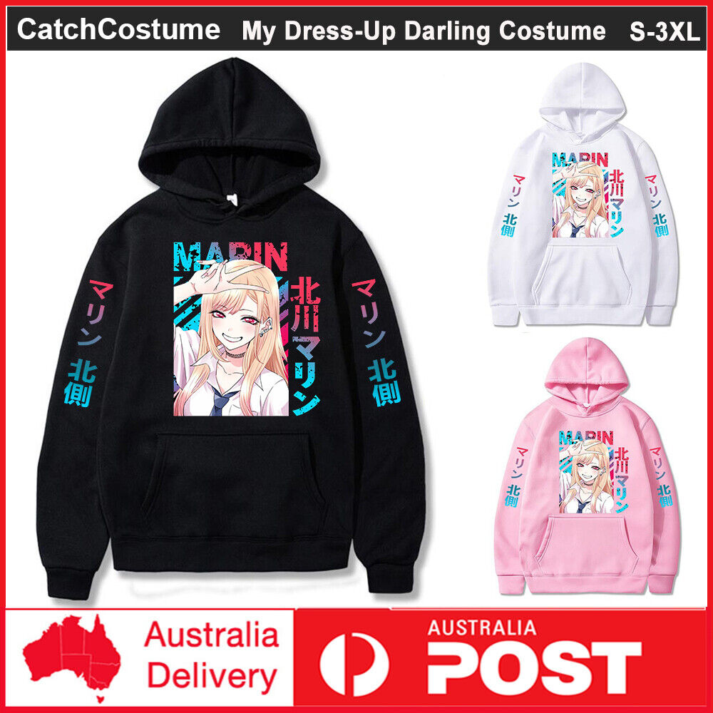 My Dress Up Darling Hoodie Jumper Unisex Hooded Marin Kitagawa Anime Sweatshirts