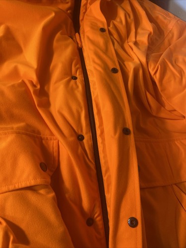 All Game Outfitters Coat Men’s 2XL Orange Insulated Hooded Hunting Jacket - Picture 2 of 7