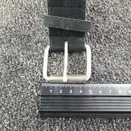 Women's NOW Velvet Style Belt PVC/Polyester Buckle Belt Round Studs (Black) - Foto 5 di 9
