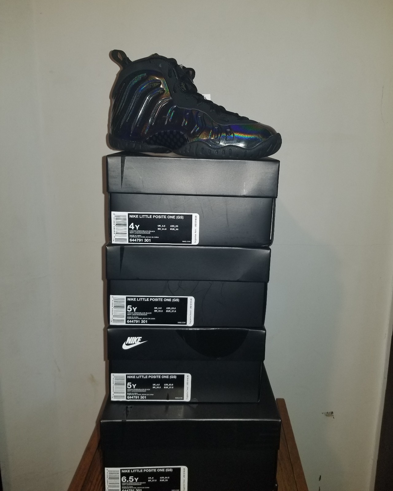 Nike Air Foamposite Legion Green Black 314996 301GS Nike Air Foamposite Legion Green Black 314996 301GS