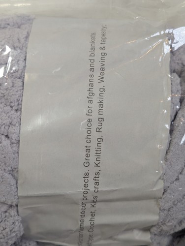 Jumbo Chunky Chenille Yarn Gray. Brand New Original Packaging arm knit blanket - Picture 4 of 9