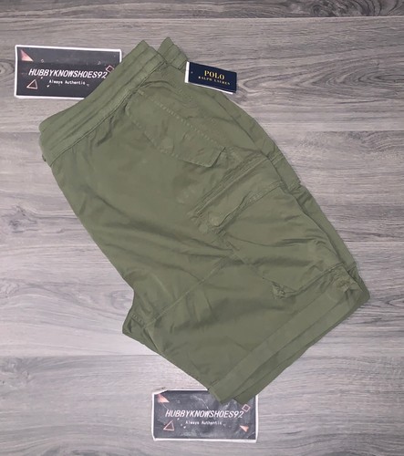 POLO RALPH LAUREN Men’s Big & Tall Olive Green Classic Fit Utility Cargo Shorts - Picture 6 of 7