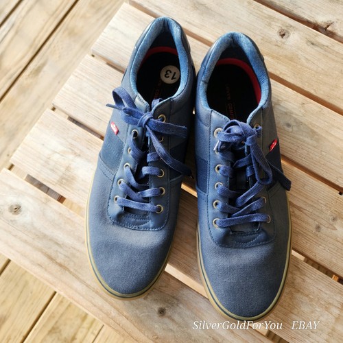 LEVI'S Sneakers Sz Size 13 Large Comfort Style Dark Blue & Gray Grey Levi Shoes