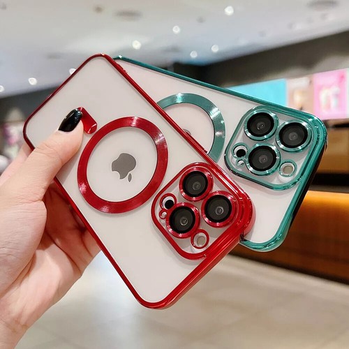 For iPhone 16 15 Pro Max Plus Case Magnetic Shockproof Clear Megsafe Back Cover - Picture 9 of 23