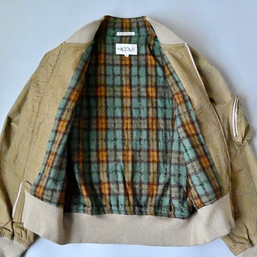 Vintage 80s Monsieur NICOLE Stripe Nylon Shell MA-1 Type Jacket made in Japan - Bild 9 von 18