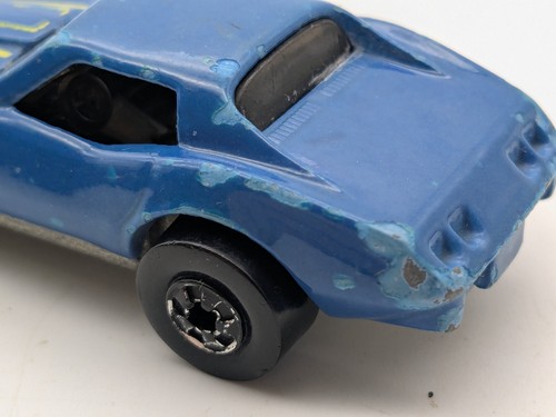 Vintage 1975 Hot Wheels blaue Corvette - Malaysia - Mattel - kostenloser Versand - Bild 9 von 12