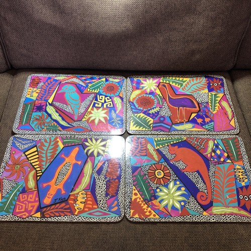 Jenny Kee bunte Tischsets 4er Set Standardgröße - Oz Fauna Design