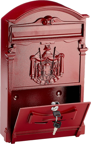 27290-10 Residencia Cassetta per Lettere, 26X9X41, Rossa, Rosso - Foto 3 di 12