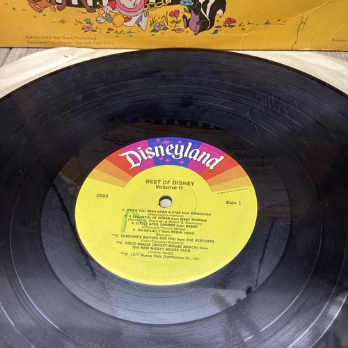 The Best Of Disney Volume Two Vinyl, LP 1978 Disneyland – 2503 - Picture 20 of 24