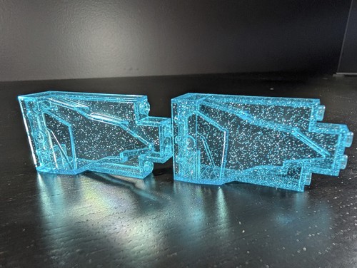LEGO Glitter Trans-Light Blue Rock Panel (2) 2x4x6 | Item No: 47847 - Picture 4 of 10
