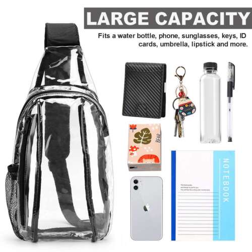 Transparente Sling-Schultertasche Stadion zugelassen süß Mode Crossbody durchsichtig Rucksack - Bild 2 von 12