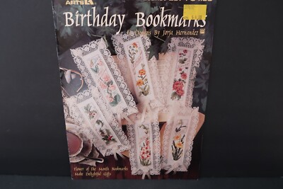Birthday Bookmarks Leisure Arts 2374 12 Cross STTICH