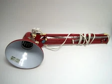 Vintage Swing Arm Extending Drafting Desk Lamp Light CHERRY RED