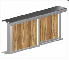 A3 Wardrobe Sliding 2 Door System for 18mm MDF with Profile Handles 1800mm Track