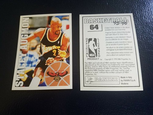 1995 - 1996 NBA Panini Italian Basketball Stickers 1-250 BLACK BACK YOU PICK - Picture 65 of 250