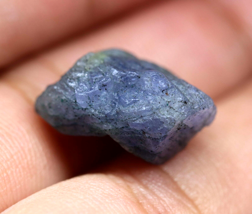 Certified Natural Translucent Blue Tanzanite Mineral Rough Loose Gemstone 14.30 - Picture 6 of 7