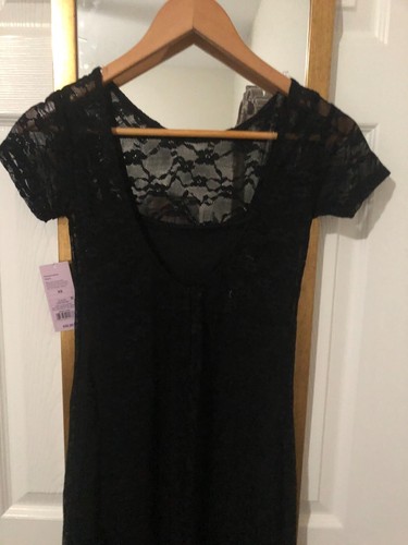Maxi vestido para mujer Wild Fable de encaje negro talla XS - Imagen 6 de 6