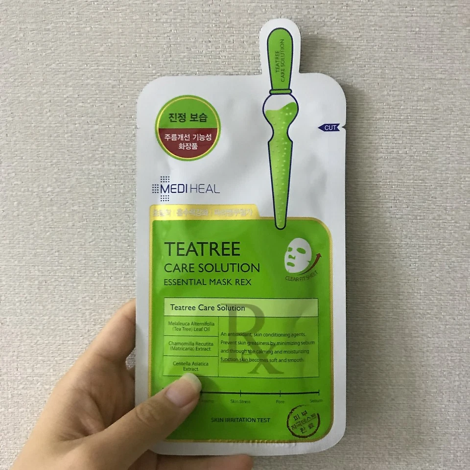 Korea Mediheal Tea Tree Care Solution Essential Mask EX 24ml x 10 pcs Mask Pack - Image 4 of 4