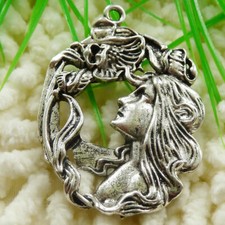 24 Pcs Tibetan Silver Fairy Charms Pendant 48X34MM S200 DIY Jewelry Making
