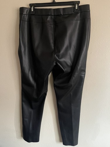 New Size Large Women’s Marc New York Polyurethane Black Pants - Picture 2 of 4