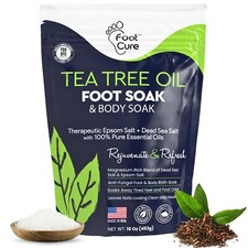 Tea Tree Oil Foot Soak with Epsom Salt - For Toenail Repair Athletes Foot Sof...