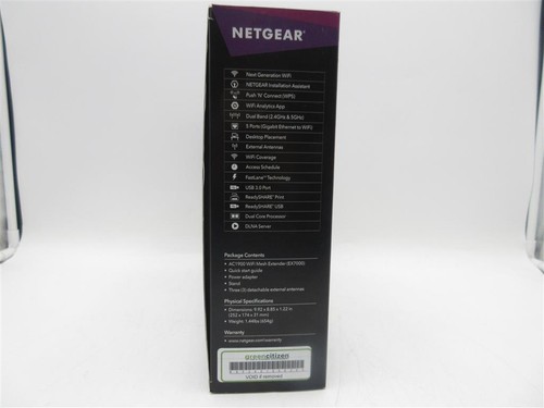 NETGEAR EX7000-100NAS Nighthawk WiFi Mesh Extender - Picture 4 of 5