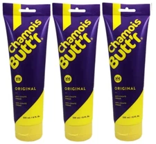 3PAK Chamois Butt'r Original Skin Cream 235mL / 8oz.Tube Bike Race Shorts Butter