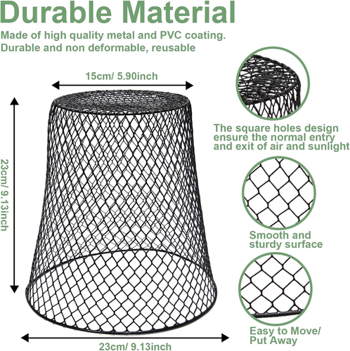 10 Pcs Chicken Wire Cloche Plant Covers Garden Netting Metal Heavy Duty Plant Pr - Picture 2 of 12
