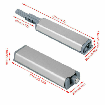 Push To Open Türöffner 12 Push-to-Open Türöffner – Magnetschnäpper Aus Alu, Federgelagert, Ohne Bohren Montierbar – Für Schränke, Schubladen & Möbel