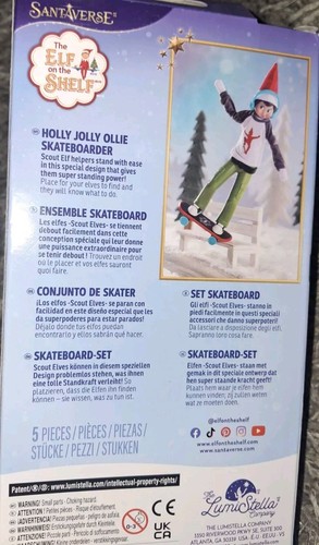 The Elf on the Shelf Holly Jolly Ollie Skateboarding Set Neu - Bild 2 von 2