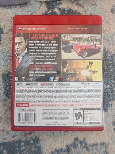Mafia II Game Greatest Hits PS3 Playstation 3 (3 Additional Story Packs) - Picture 4 of 4
