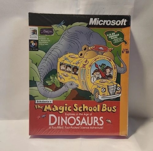 The Magic School Bus Explores in the Age of Dinosaurs PC CD-ROM, 1996 NIB - Picture 1 of 4