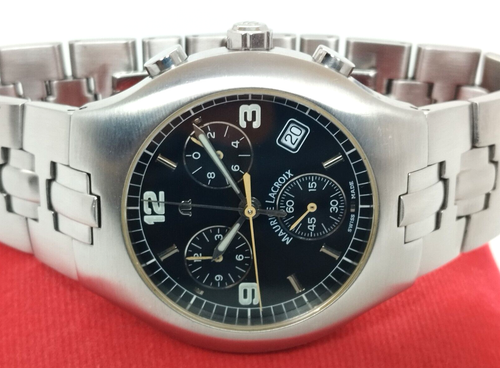 MAURICE LACROIX SIRAS CHRONOGRAPH REF 04853 MEN'S QUARTZ WATCH WITH DATE - Picture 9 of 18