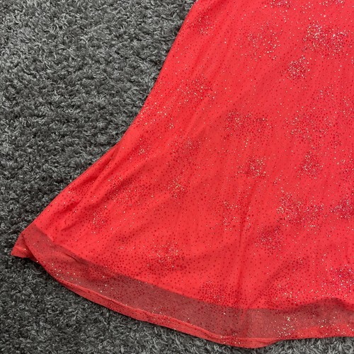 Vintage Jessica McClintock Abschlussballkleid 7 rot trägerlos hinten Reißverschluss hoch niedrig Fackel - Bild 11 von 15