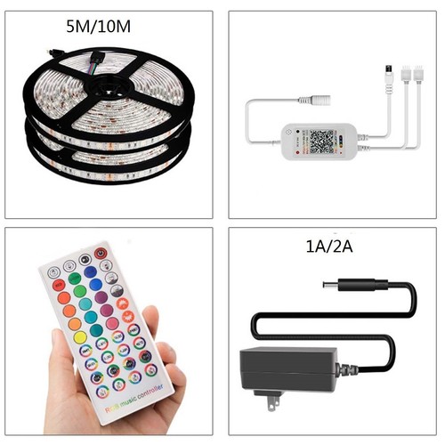5-30M LED Strip Lights 3528 Bluetooth Music APP Remote Control In/Outdoor Light - Picture 6 of 14